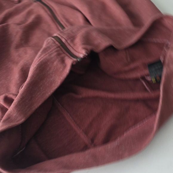 Hudson Jeans Men's Maroon Zip-Up Sweater - Picture 7 of 12